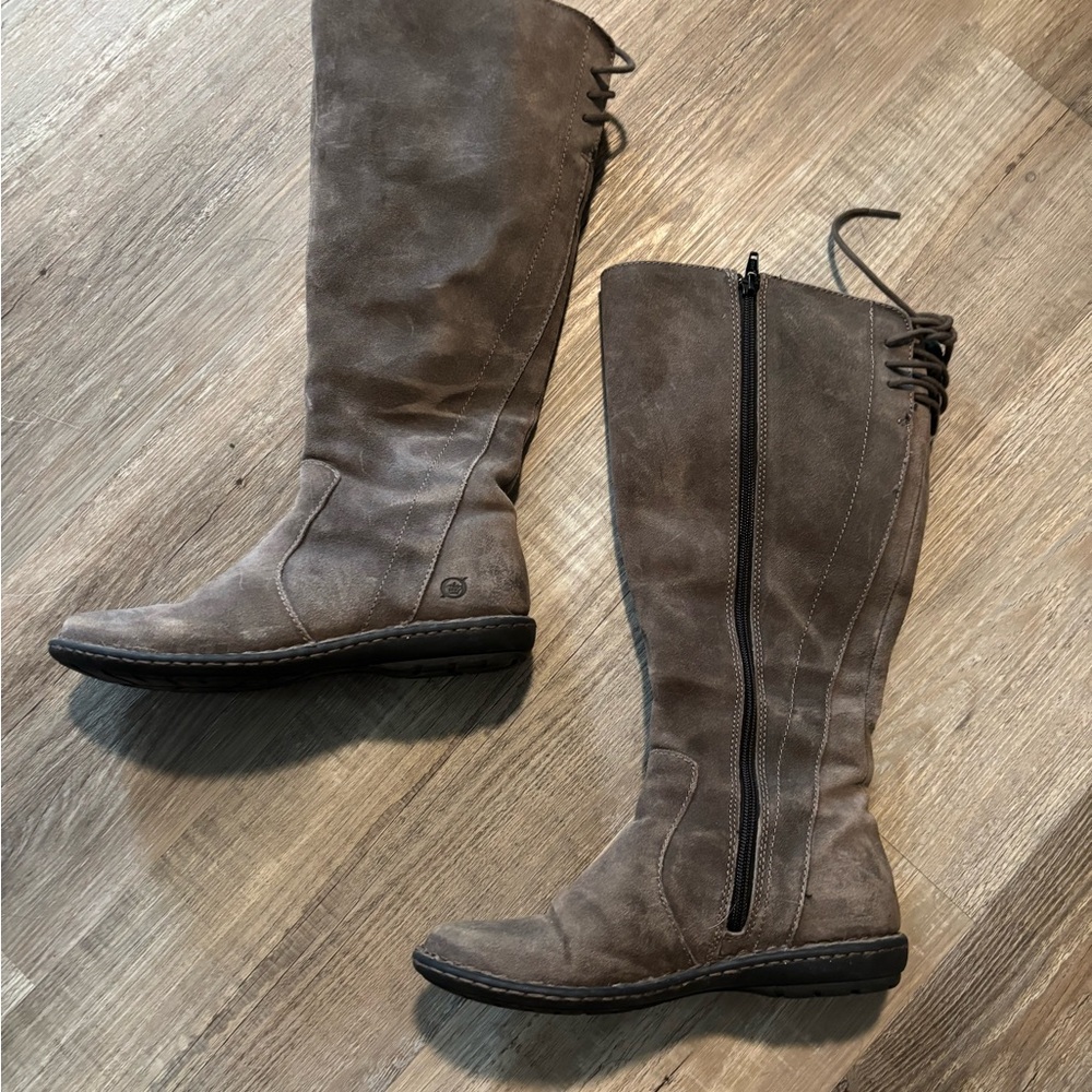 Born Brown Over the Knee Boots